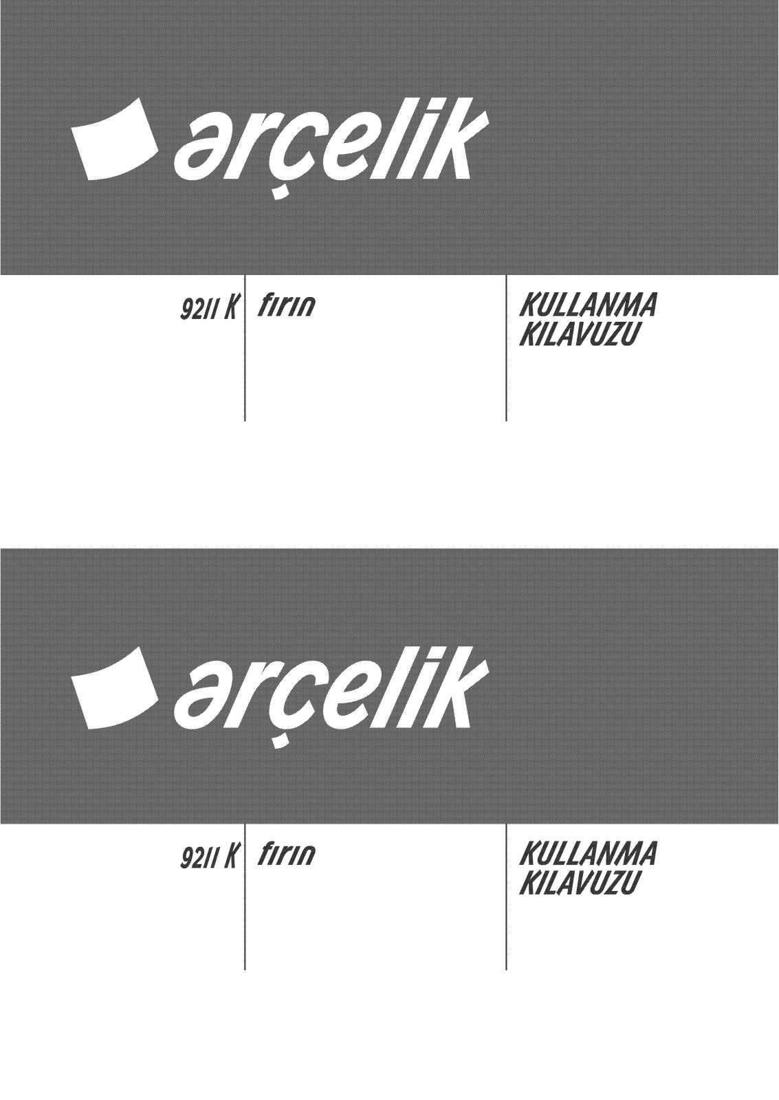 Arçelik 9211K User manual