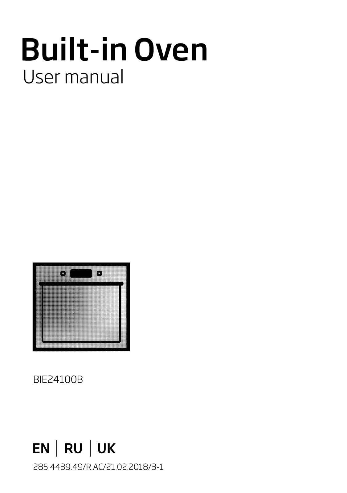 Beko BIE24100B User Manual