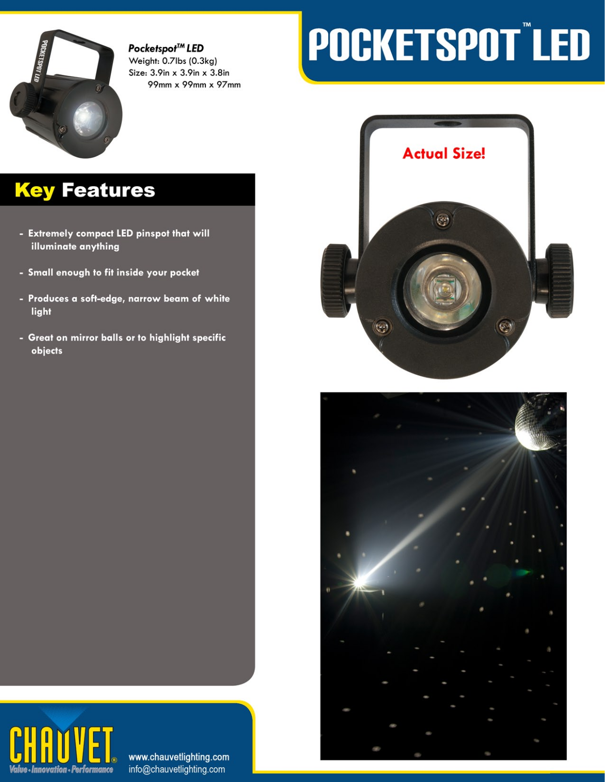 Chauvet Pocketspot LED User Manual