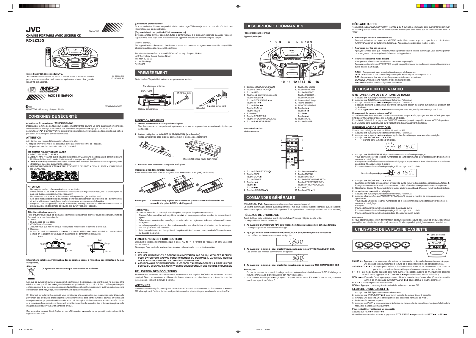 JVC RC-EZ35SE User Manual