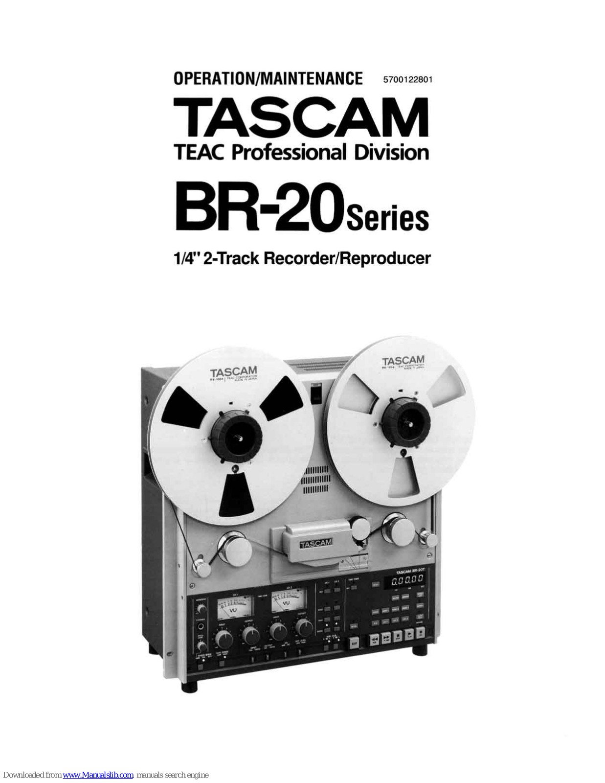 Tascam BR-20 Series Operation & Maintenance Manual