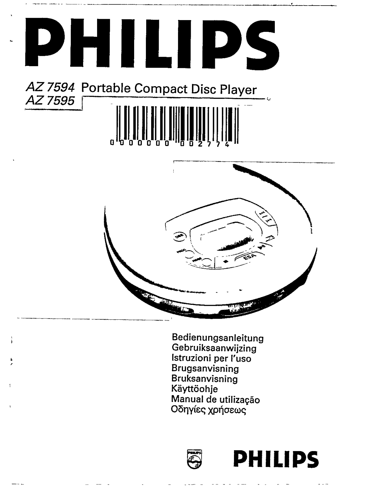 Philips AZ7595 User Manual