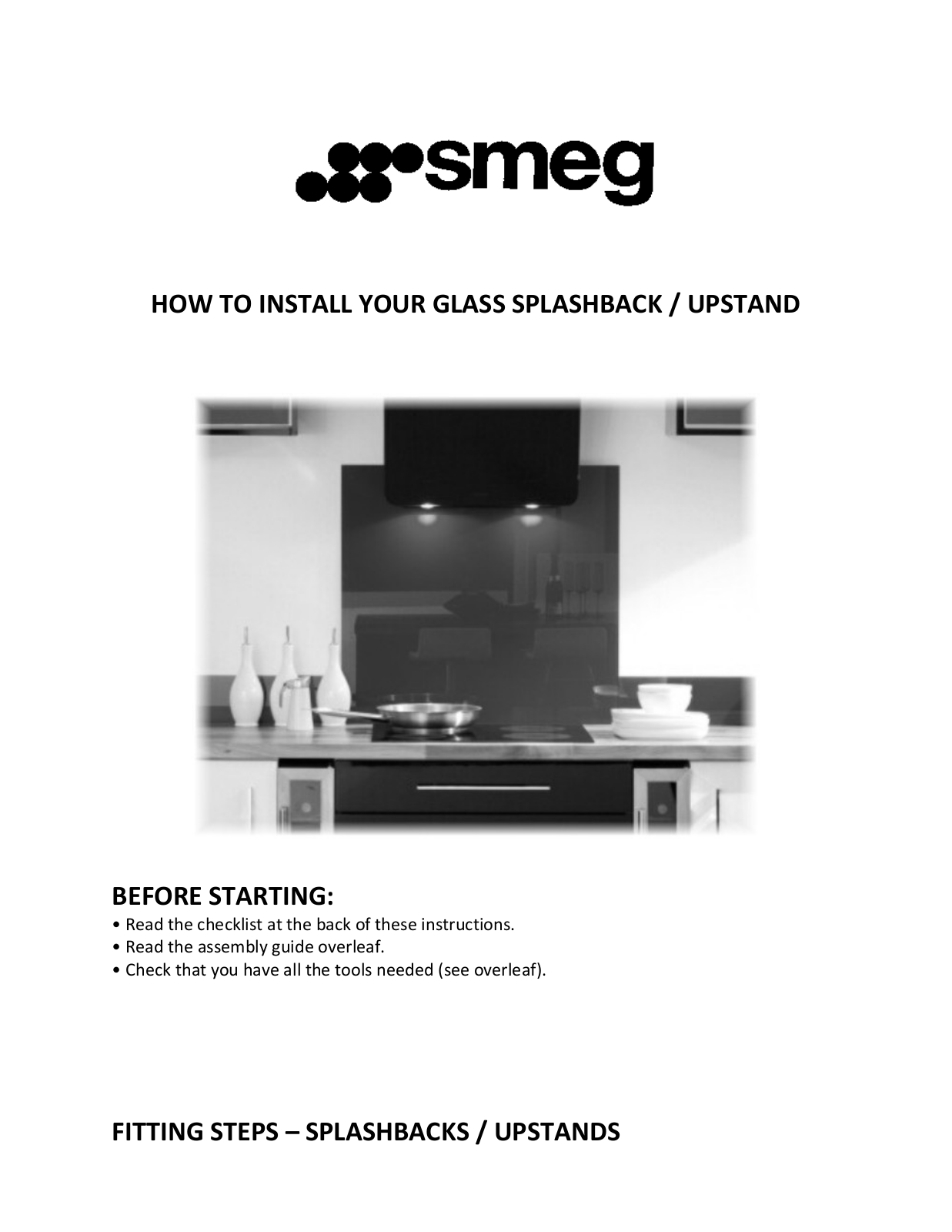 Smeg SPG110NE Installation manual