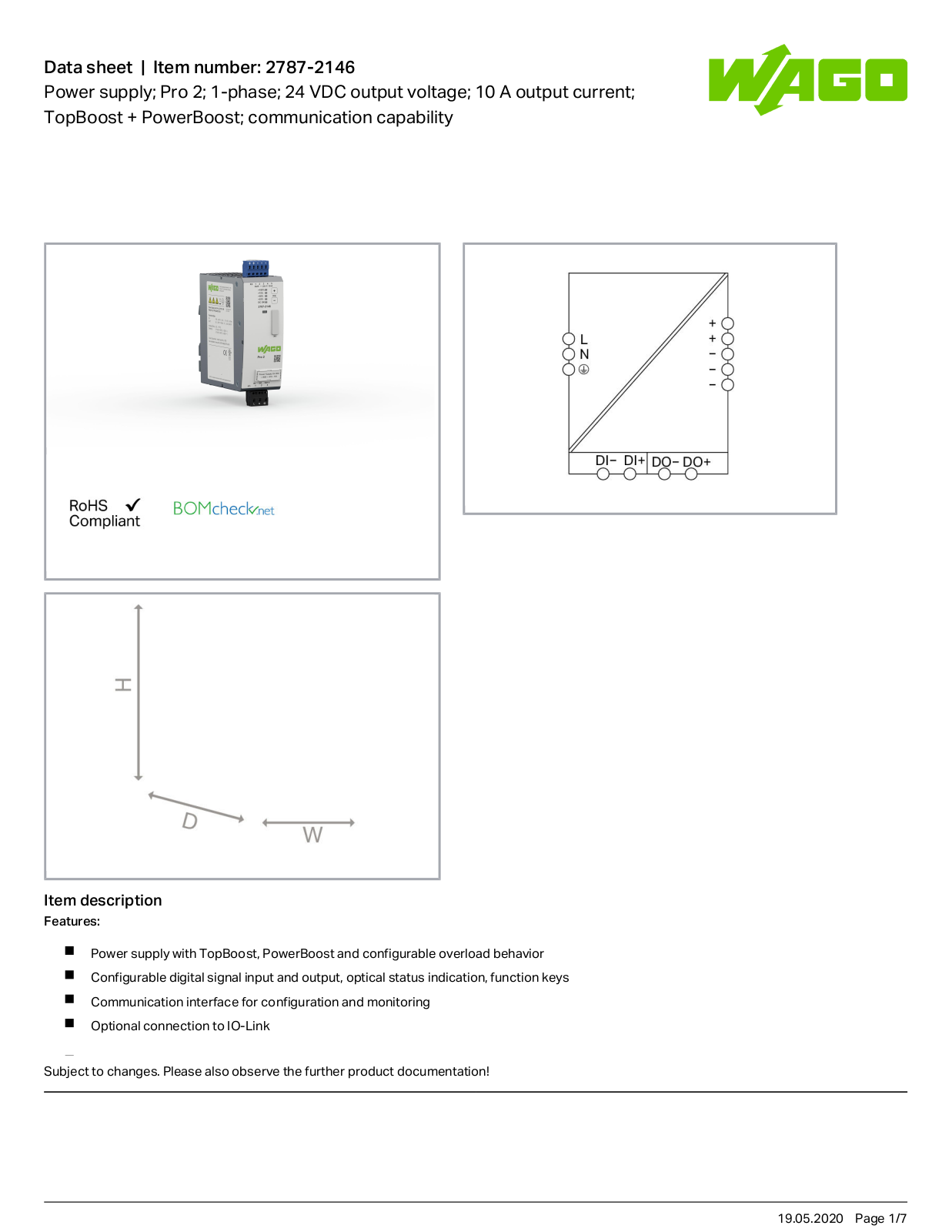 Wago 2787-2146 Data Sheet - ManualMachine.com