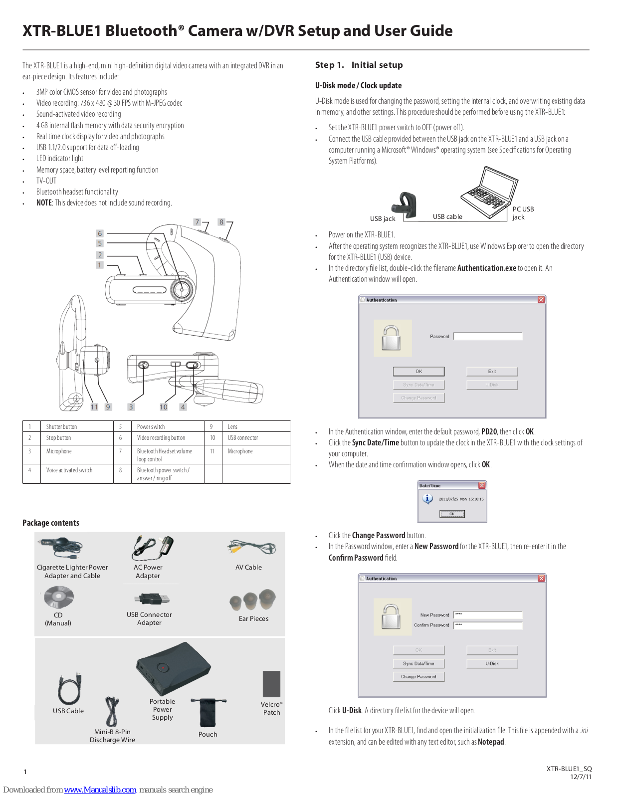 Super Circuits XTR-BLUE1 Setup And User Manual