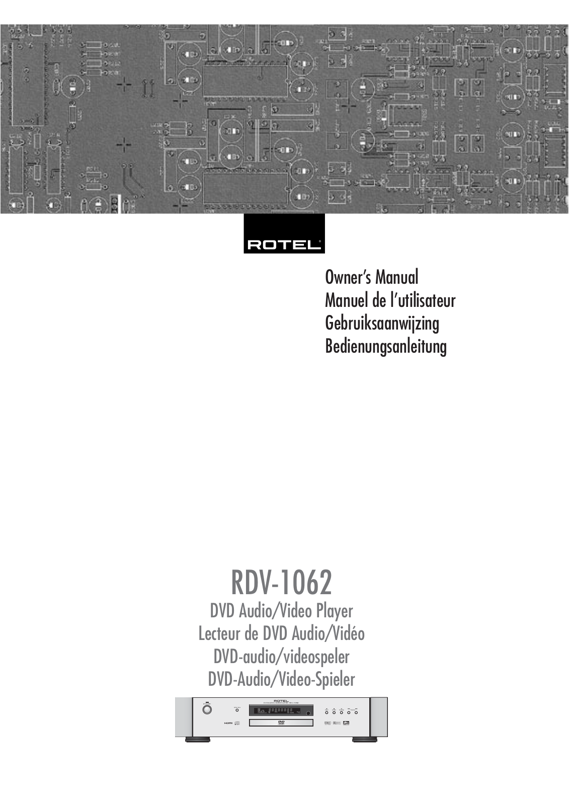 Rotel RDV-1062 User Manual