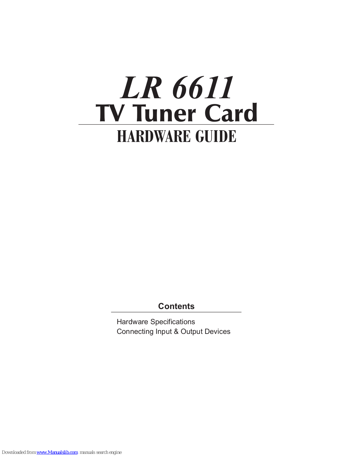 Fujitsu LR 6611 Hardware Manual