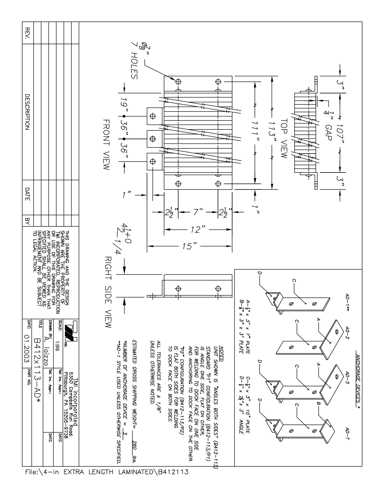 Tmi B412113 User Manual