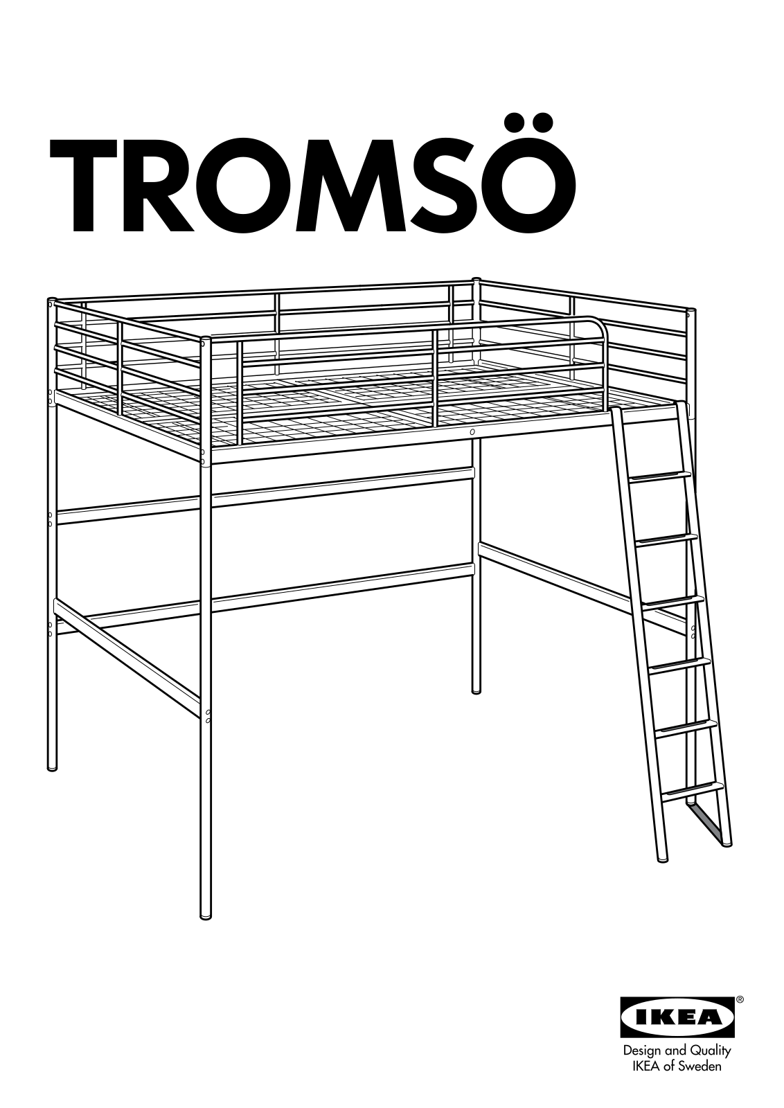 IKEA TROMSÖ LOFT BEDFRAME FULL/DOUBLE User Manual