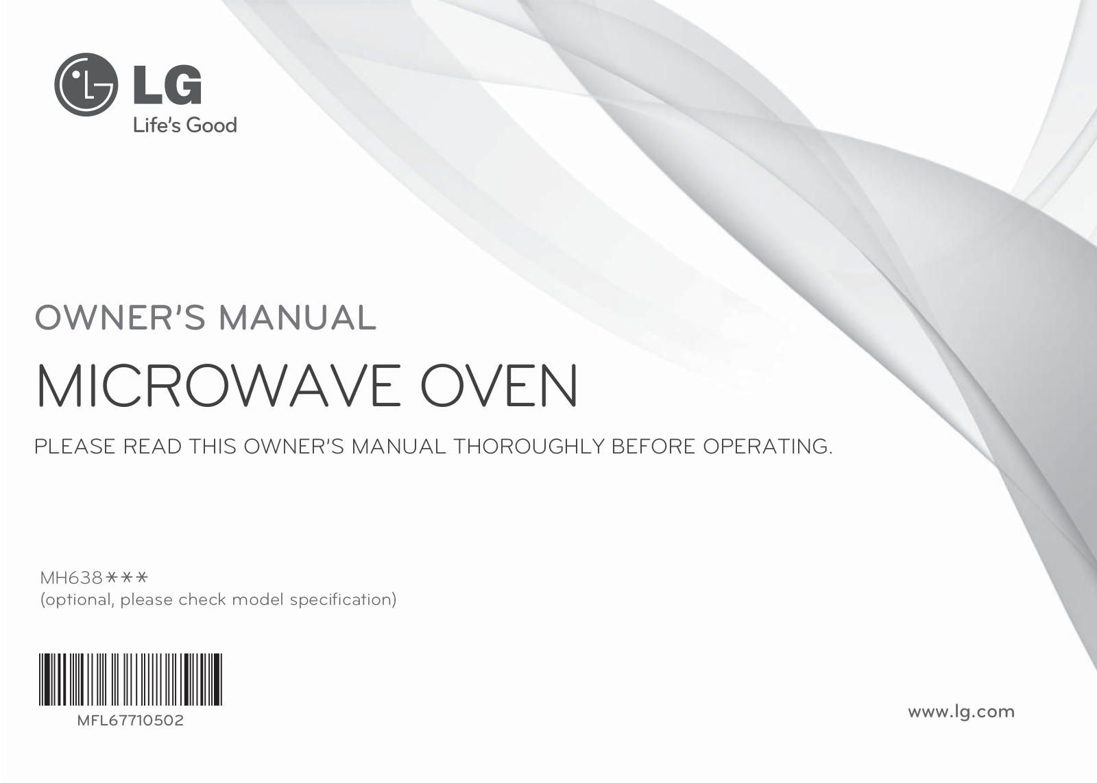 LG MH6384BACS User manual