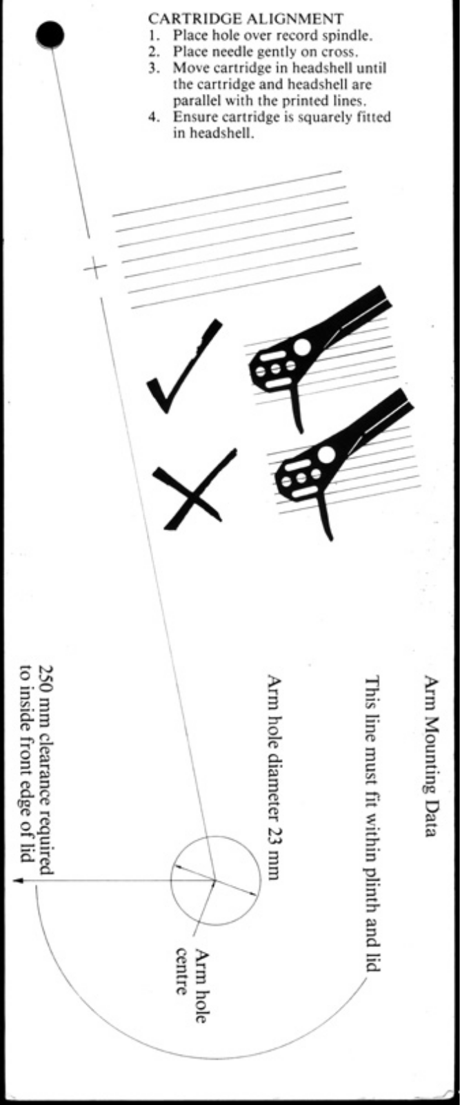 Rega Research Protractor R Owners manual