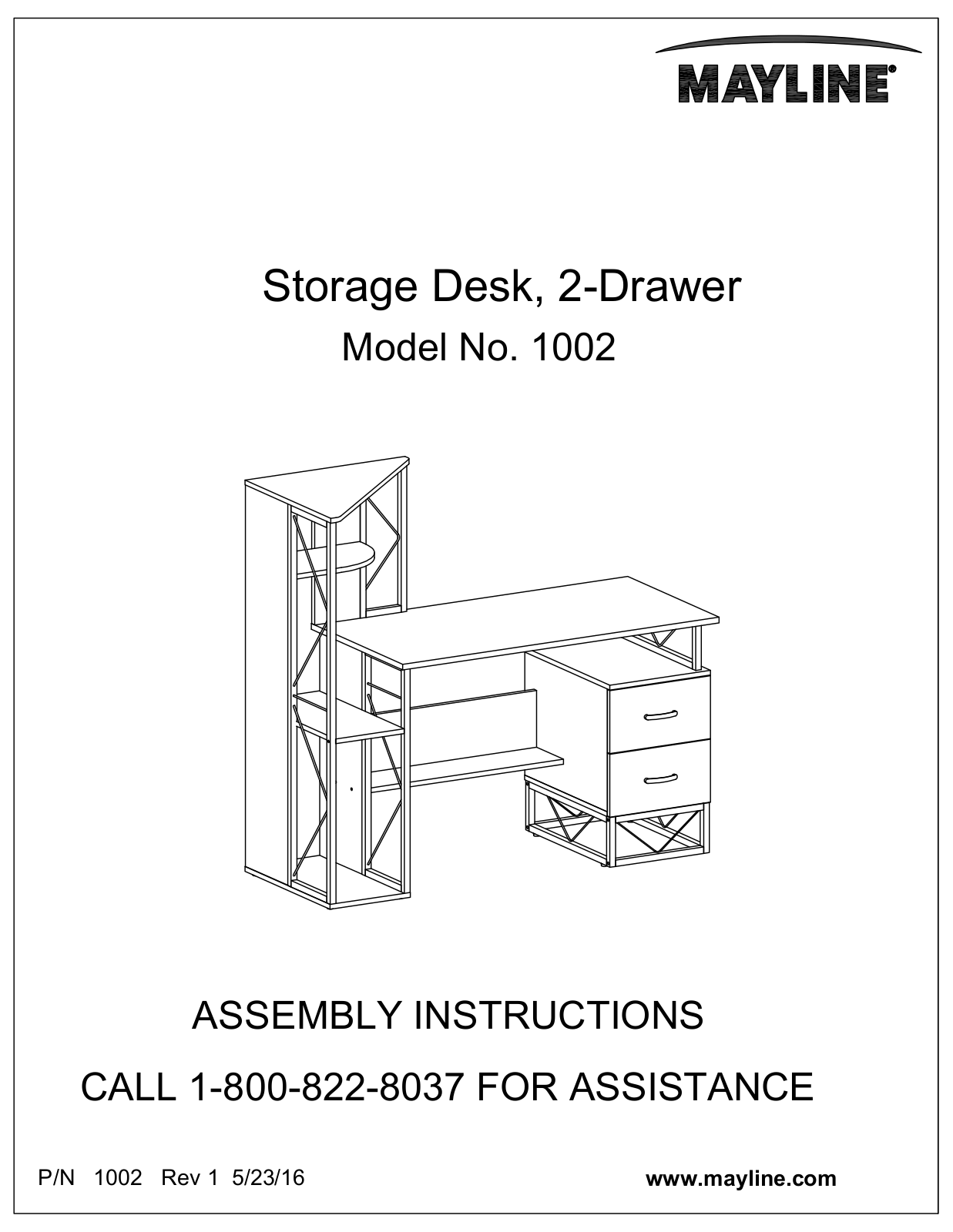 Safco 1002WW, 1002BB, 1002BN Assembly Guide