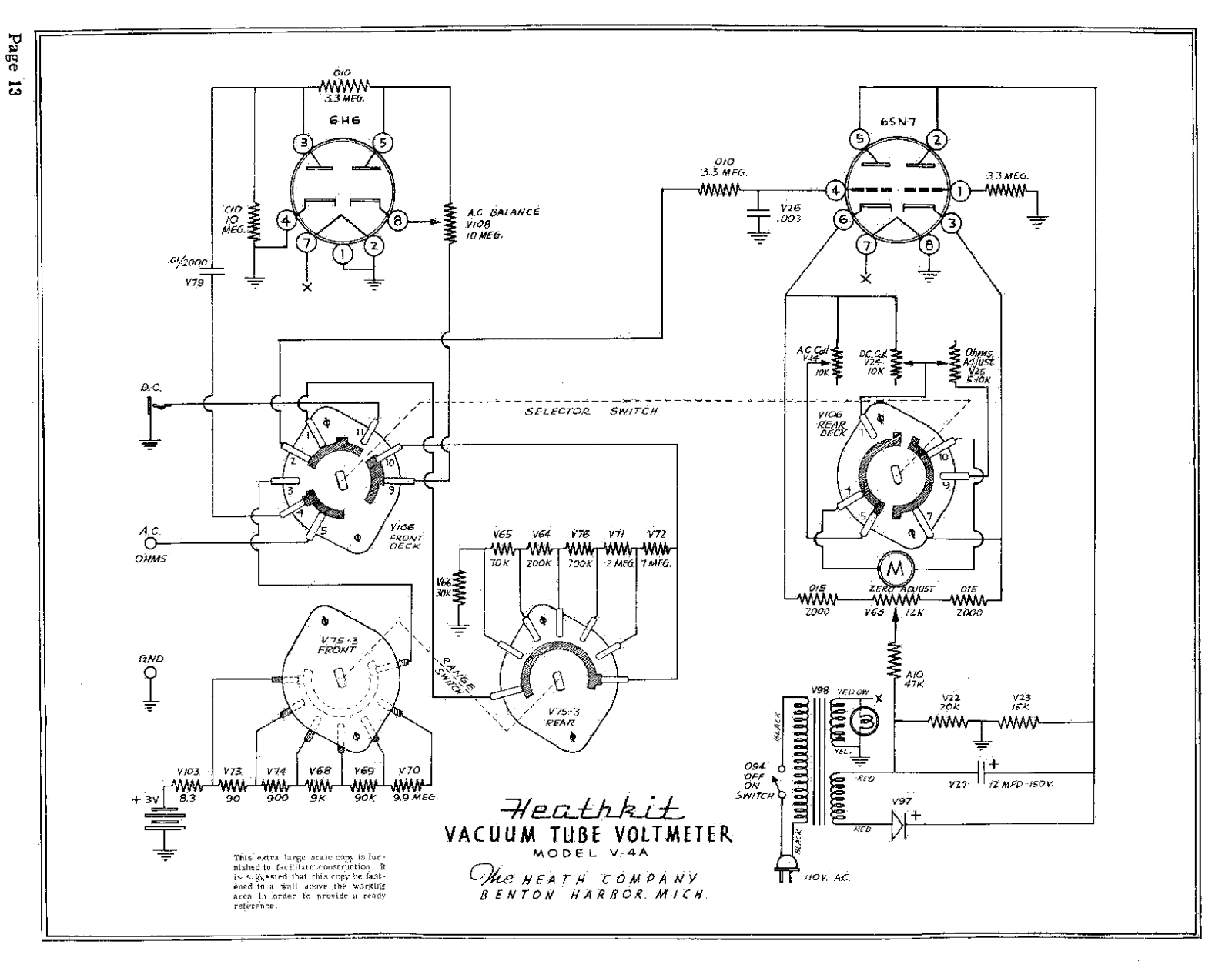 Heath Company V-4-A Service manual