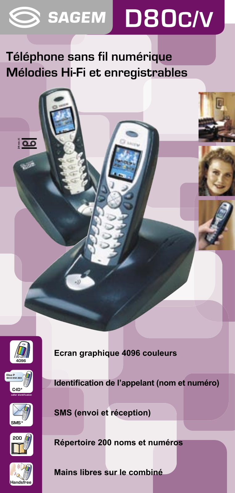 Sagem D80C, D80V DATASHEET