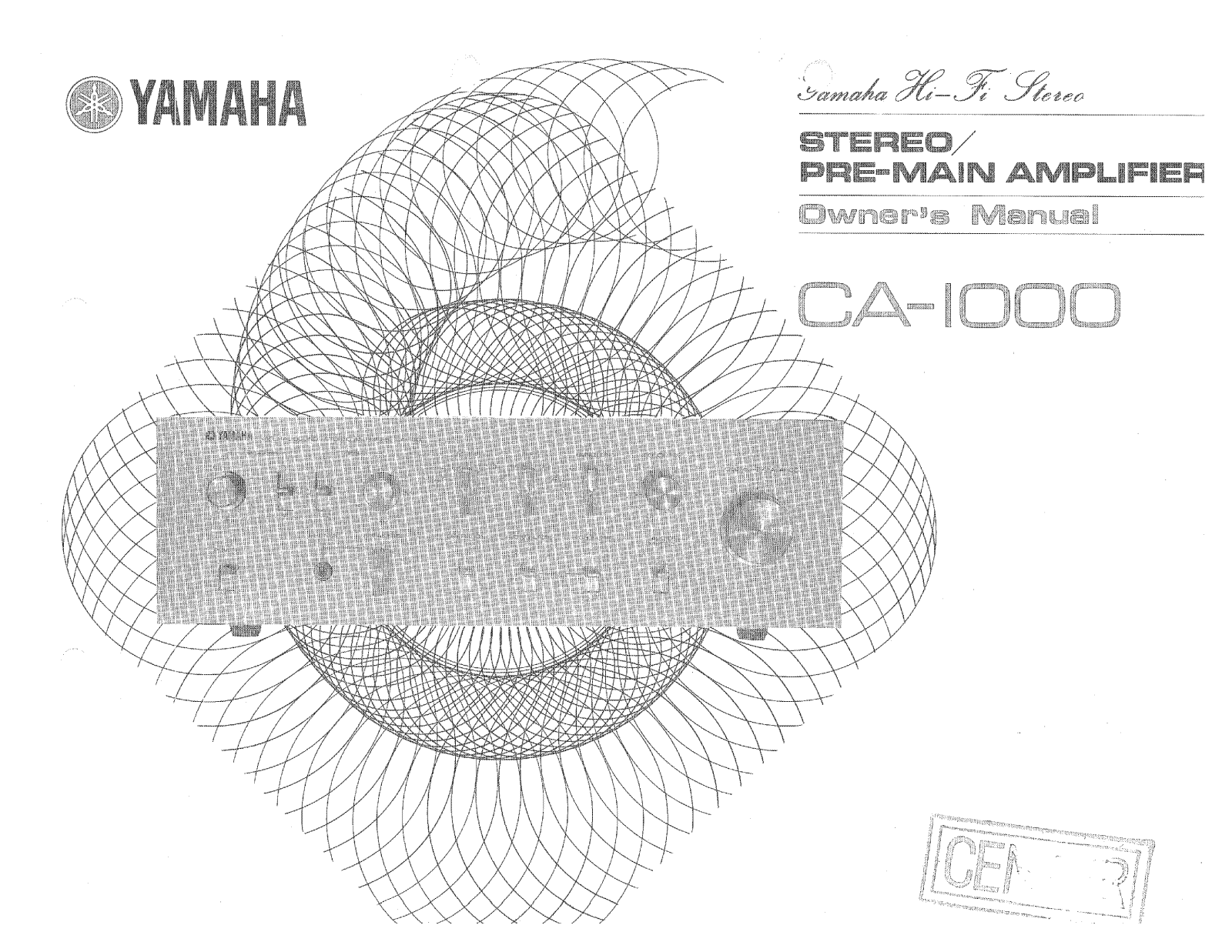 Yamaha CA-1000 Owner Manual