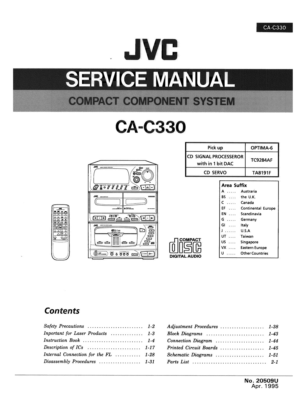 JVC CA C330 Service Manual