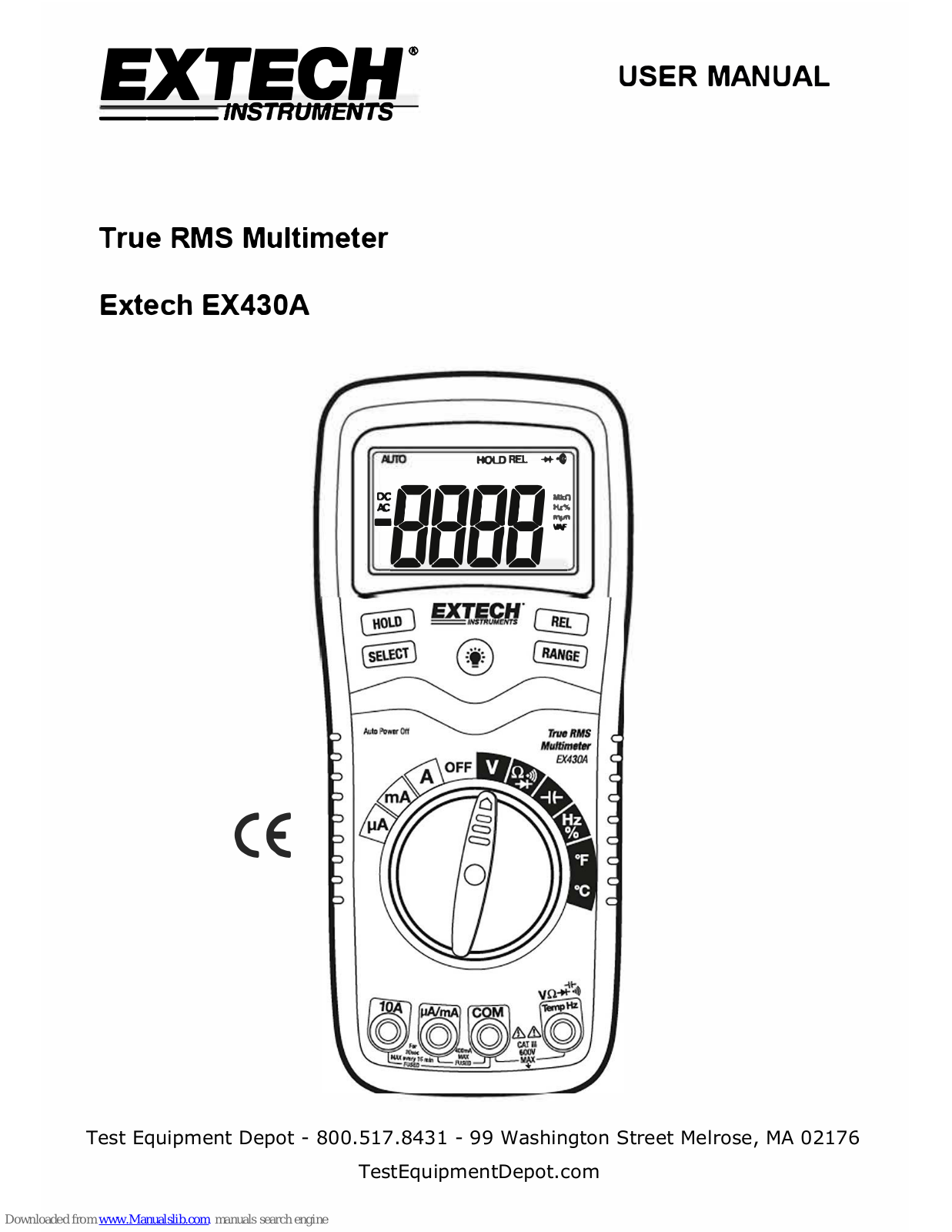 Extech Instruments EX430A User Manual