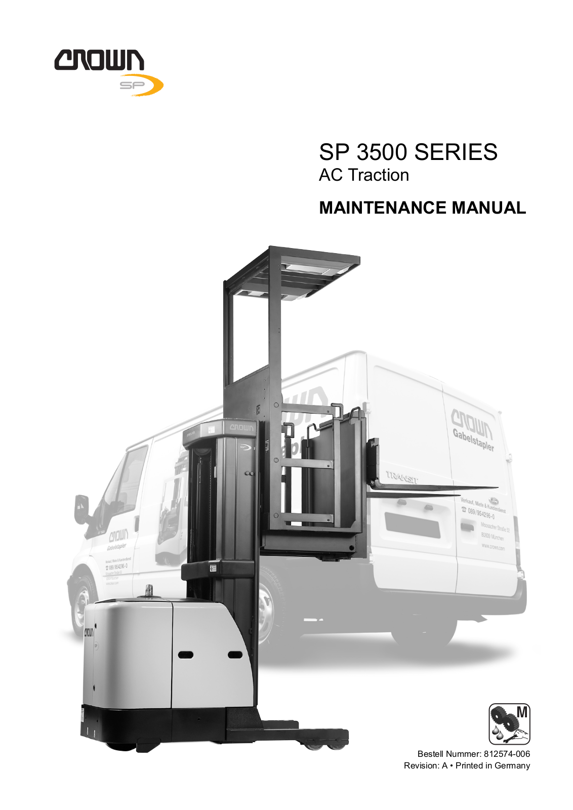 Crown SP3512-1.0, SP3522-1.0, SP3511-1.25, SP3521-1.25, SP3522-1.25 Maintenance Manual