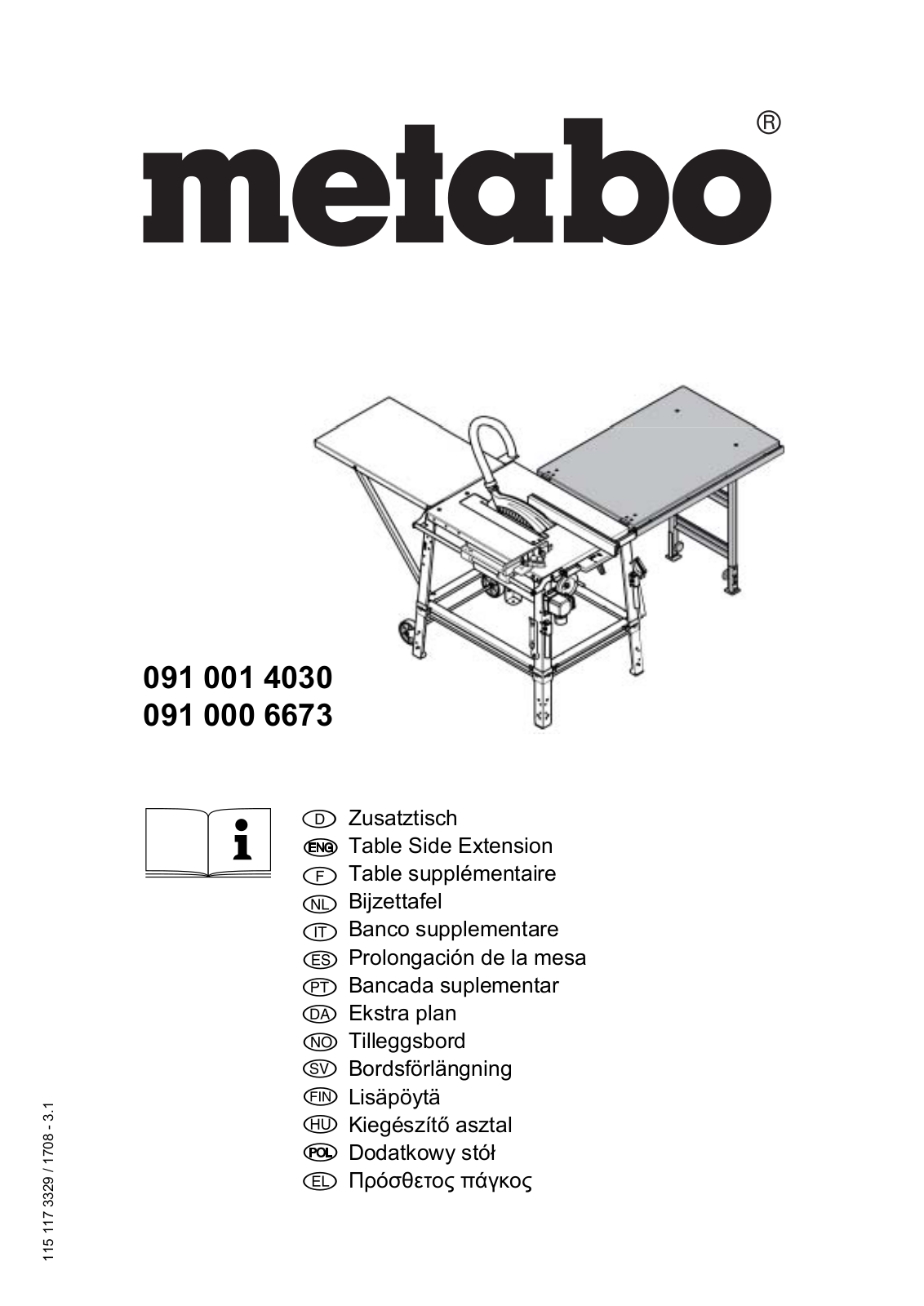 Metabo 0910014030, 0910006673 User guide - ManualMachine.com