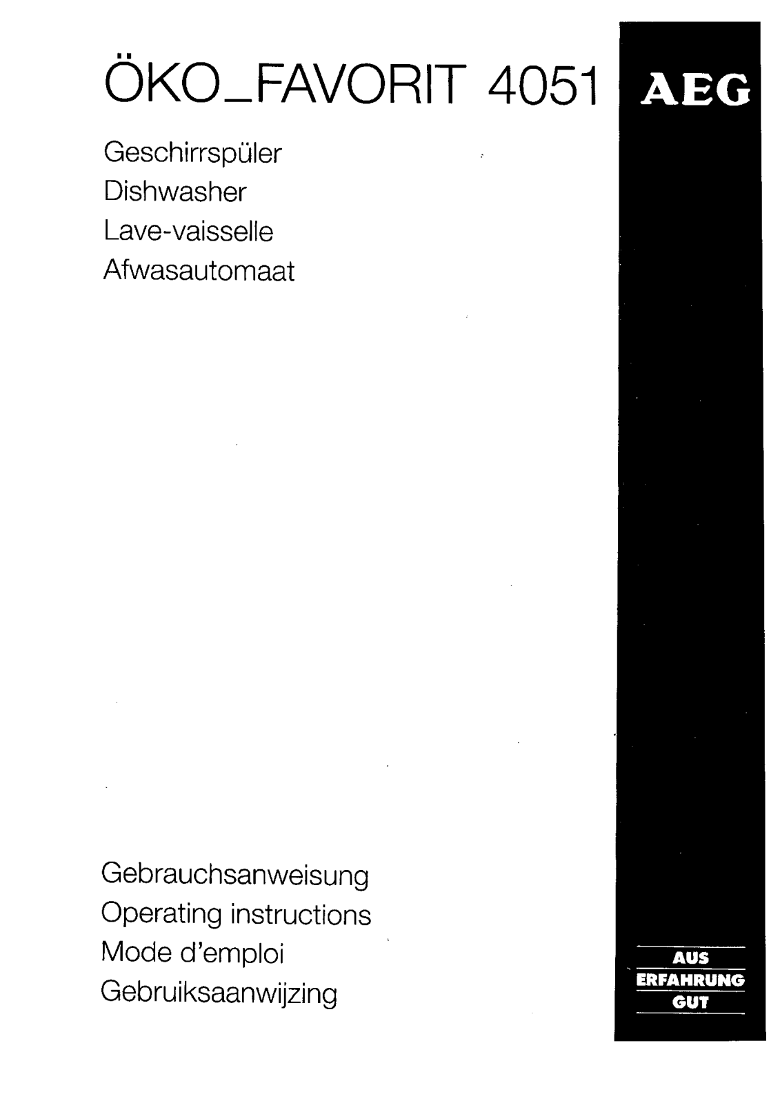 AEG-Electrolux FAV4051-WI, FAV4051-WNL User Manual