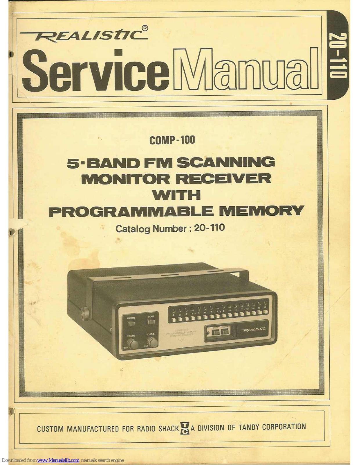 Realistic COMP-100 Service Manual