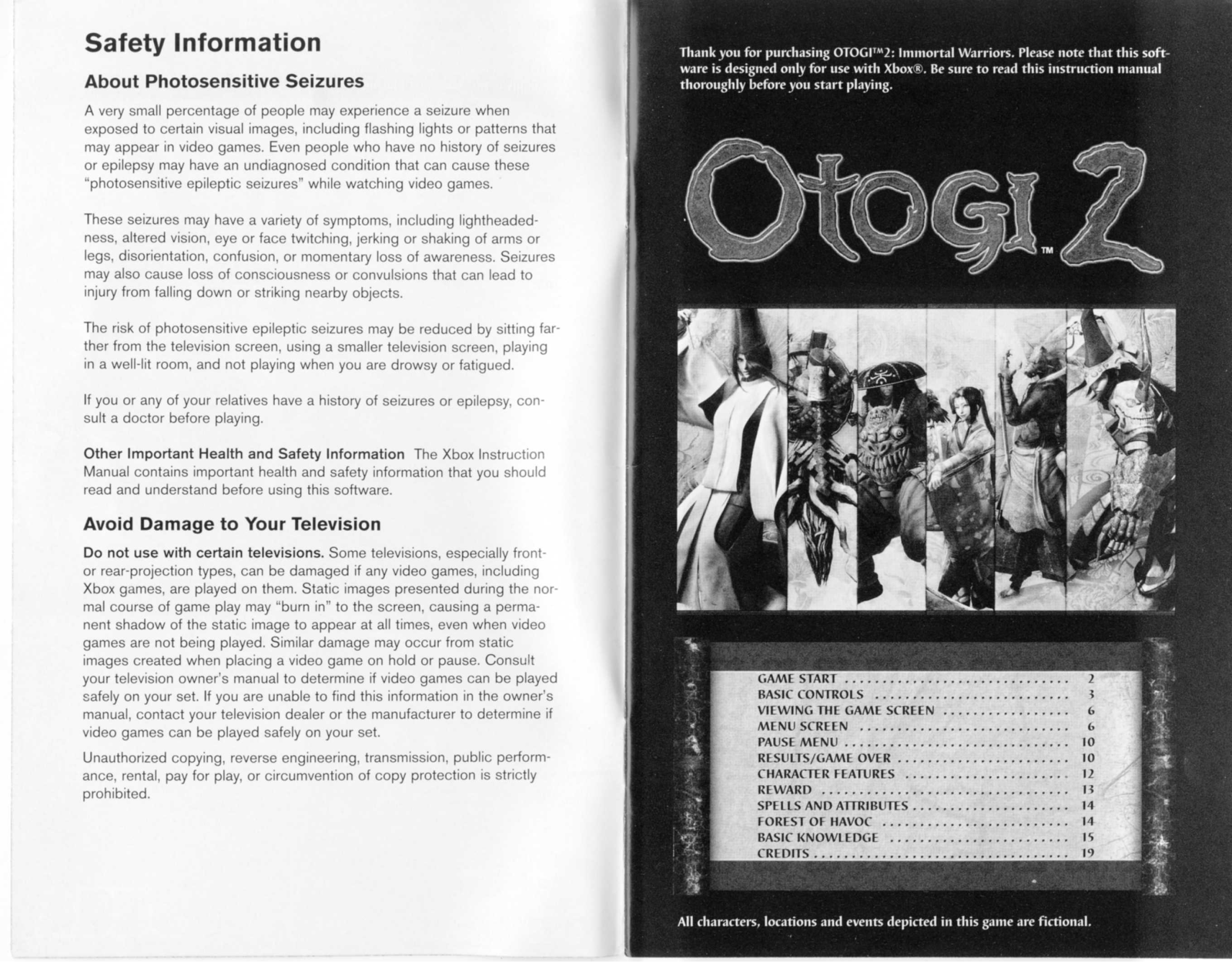 Sega XBOX GAMES OTOGI 2 User Manual