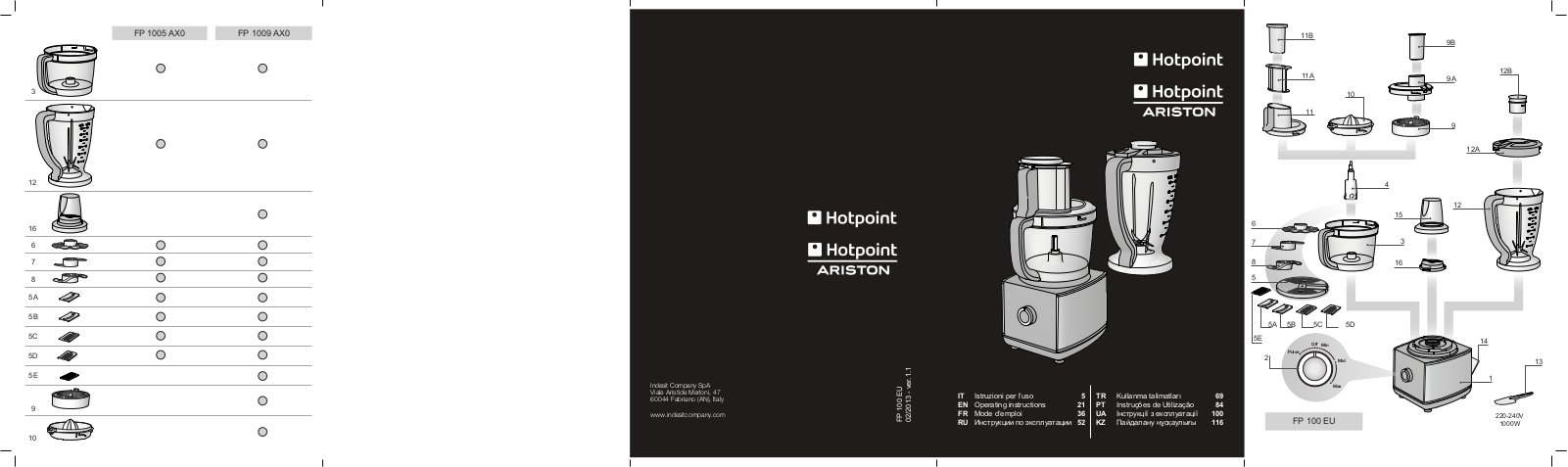 Hotpoint-ariston FP 1009 AX0 User Manual