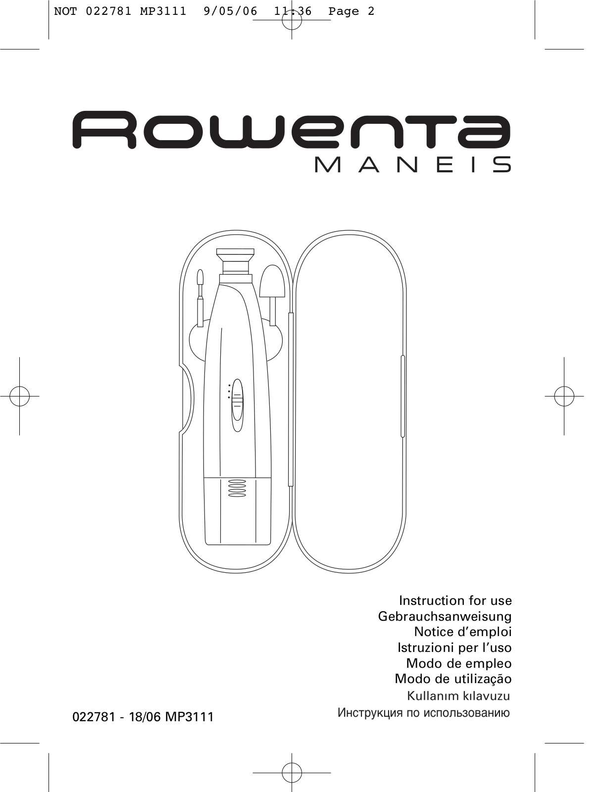 Rowenta MP3111F0 User Manual