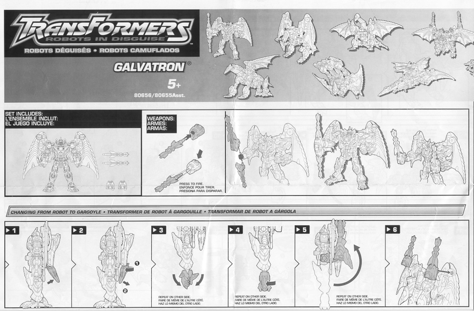 HASBRO Transformers Robots in Disguise Galvatron User Manual