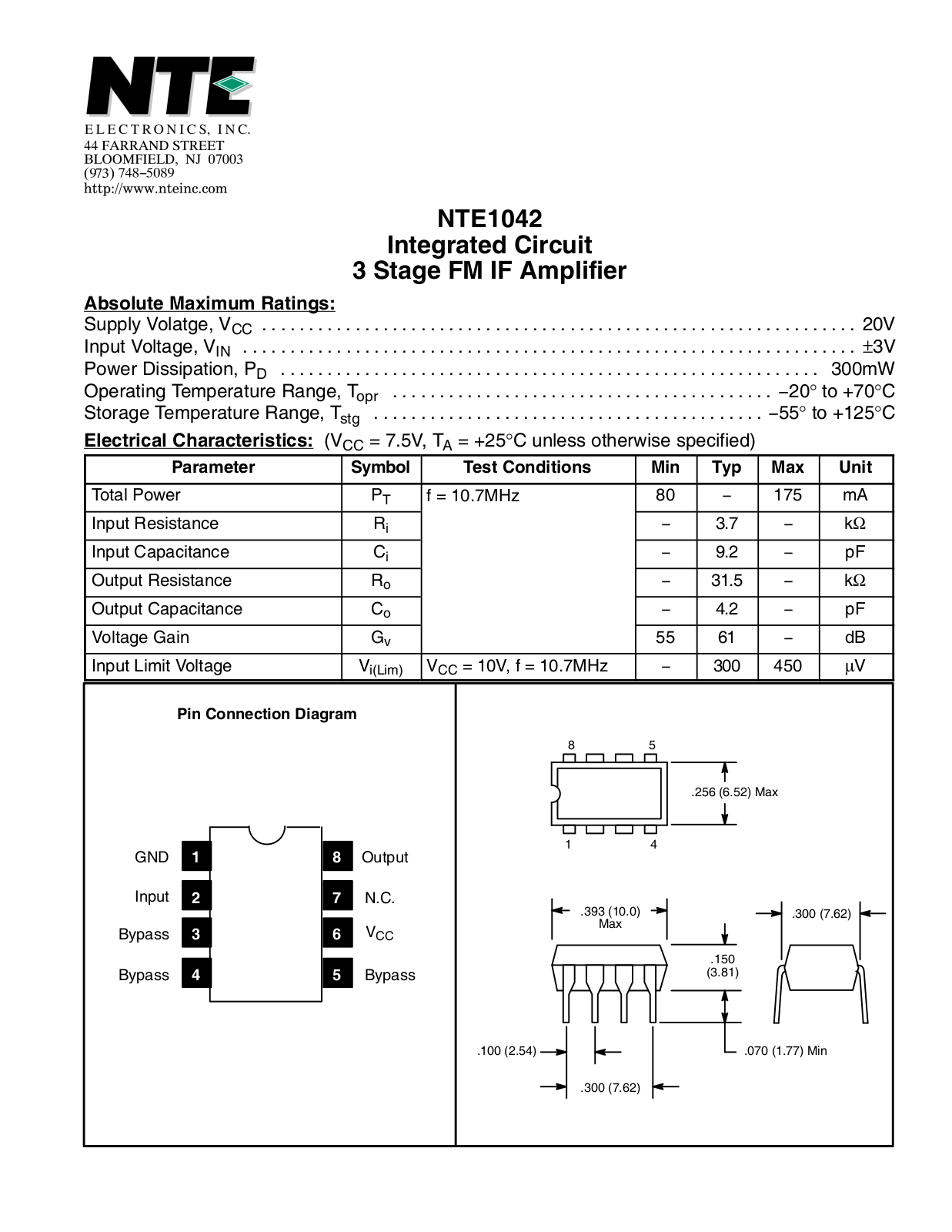 Datasheet ECG1042 Specification - ManualMachine.com