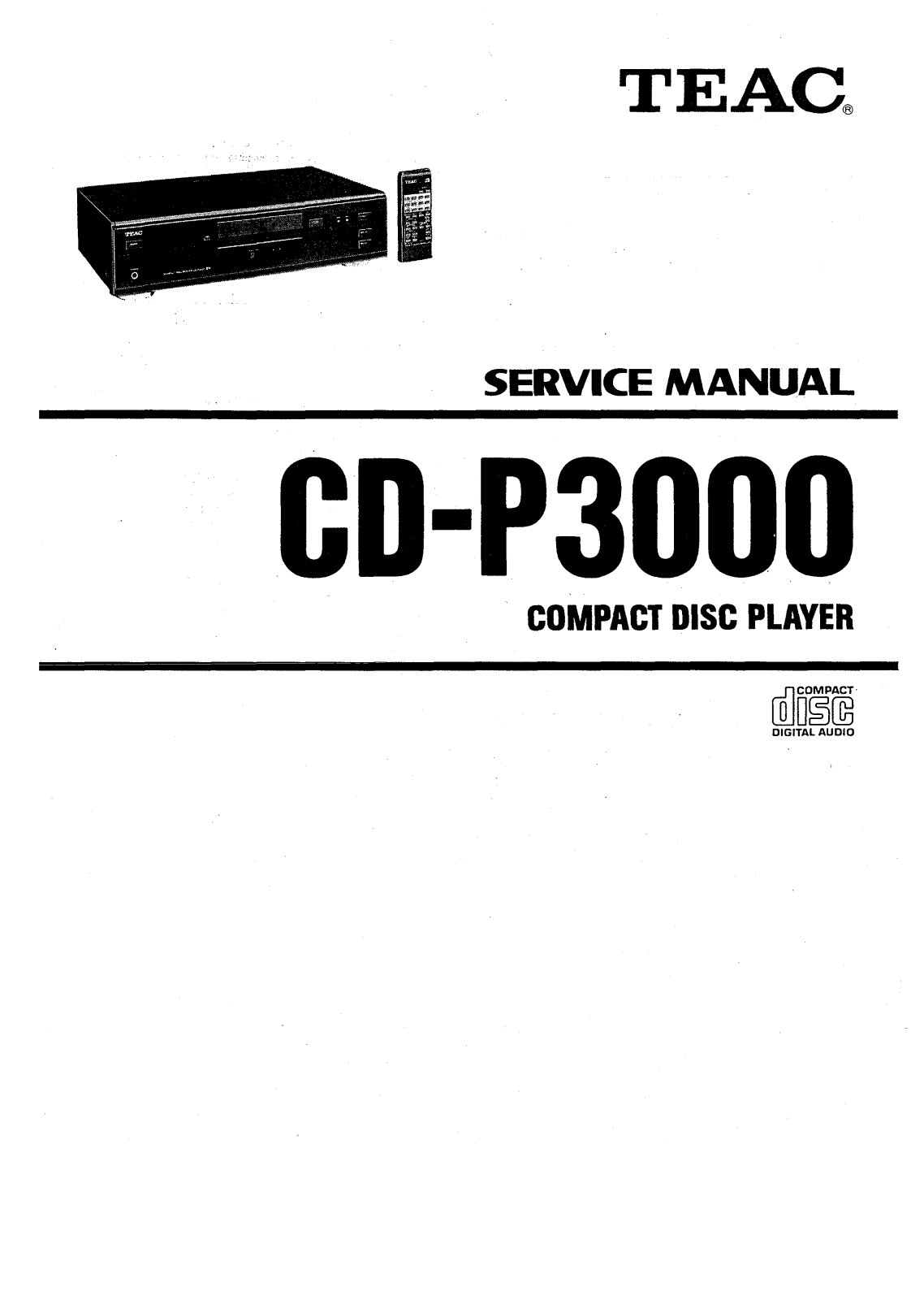 TEAC CDP-3000 Service manual