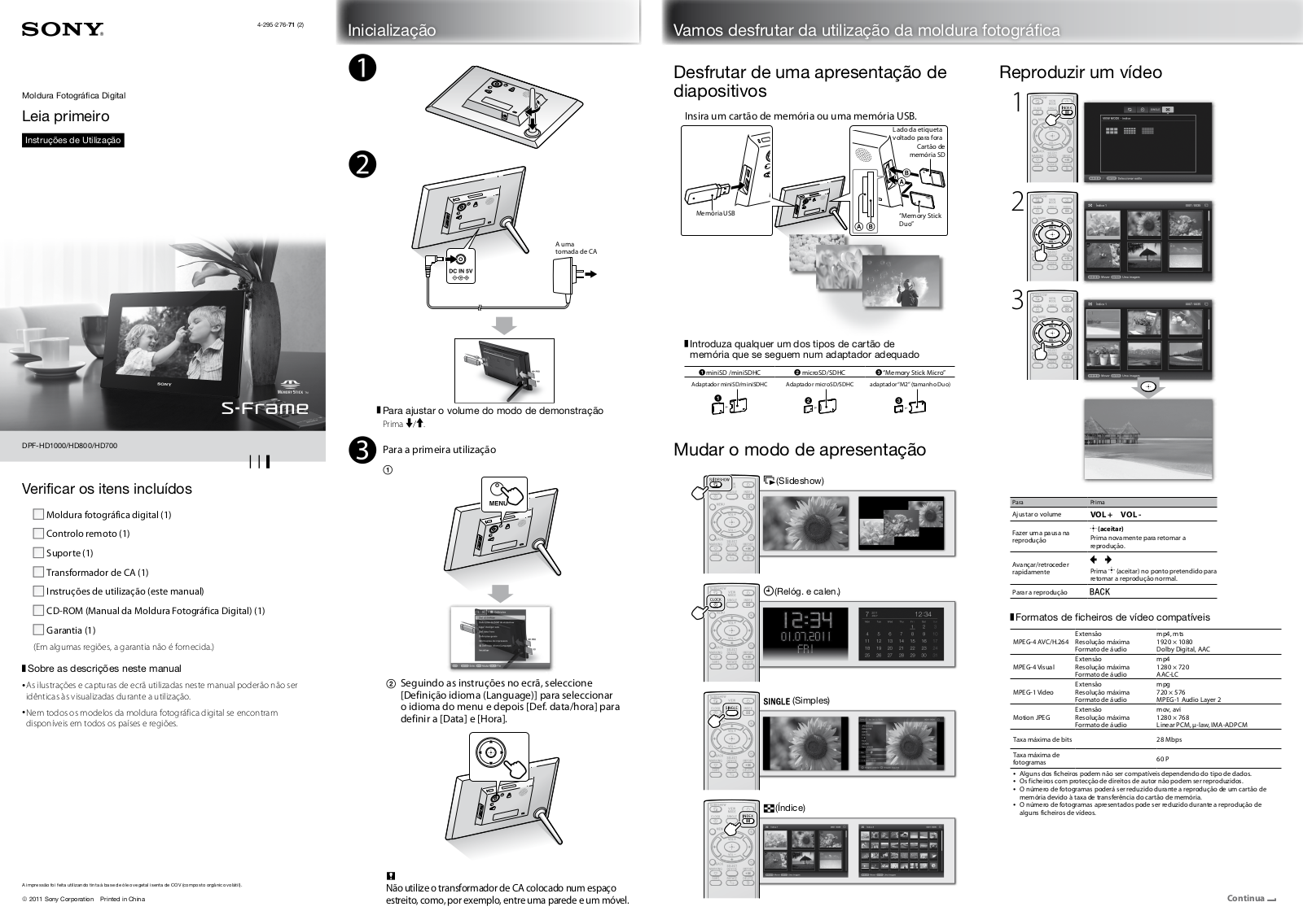 Sony DPF-HD800, DPF-HD1000 User Manual