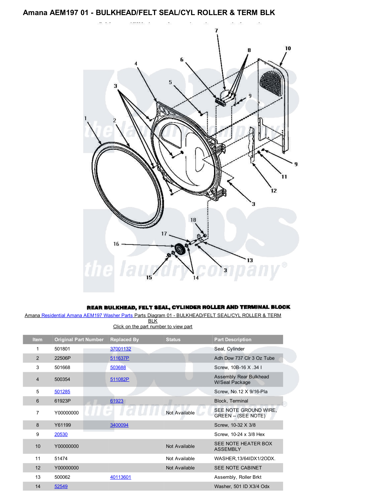 Amana AEM197 Parts Diagram