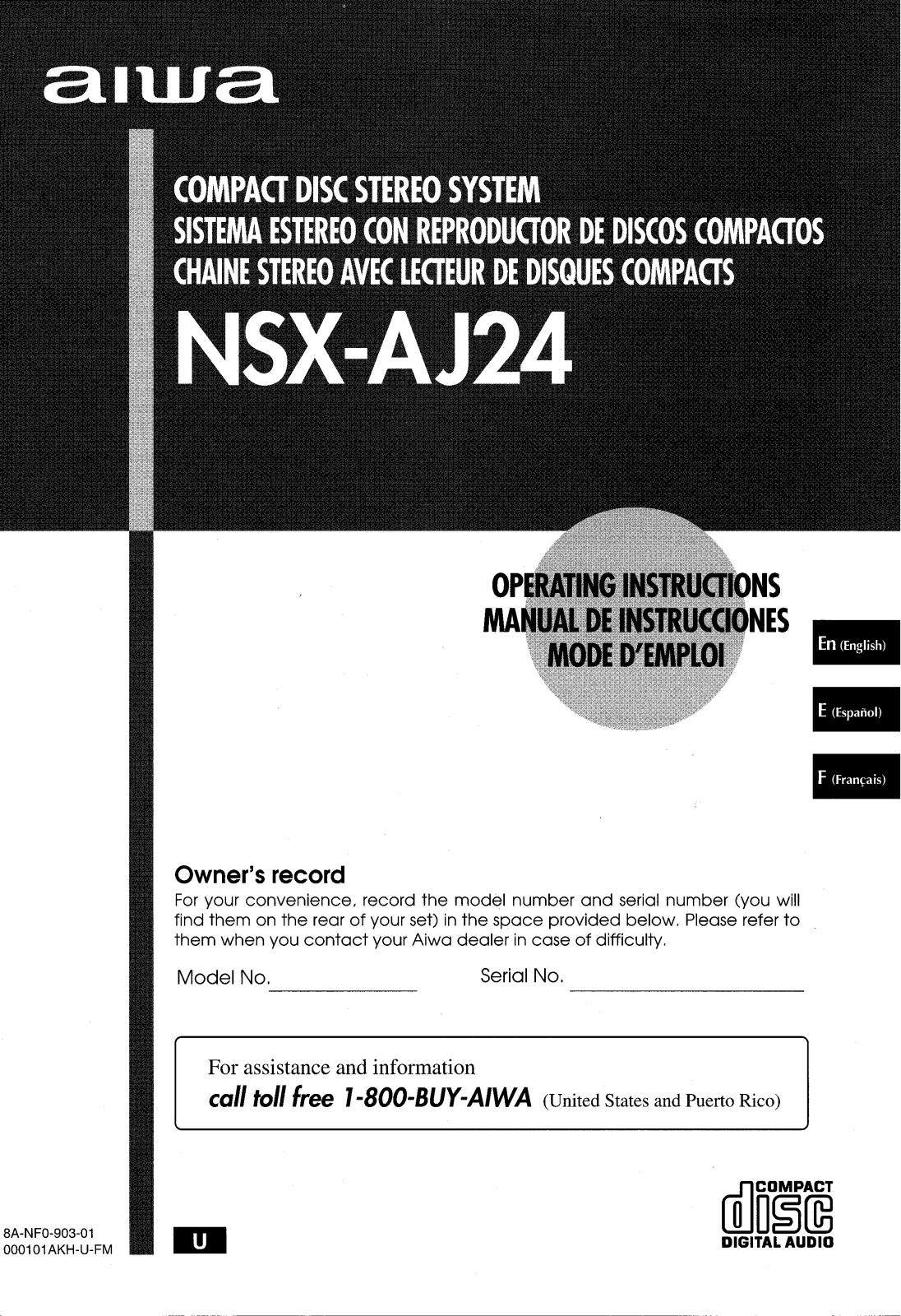 Sony CXNAJ24 Operating Manual