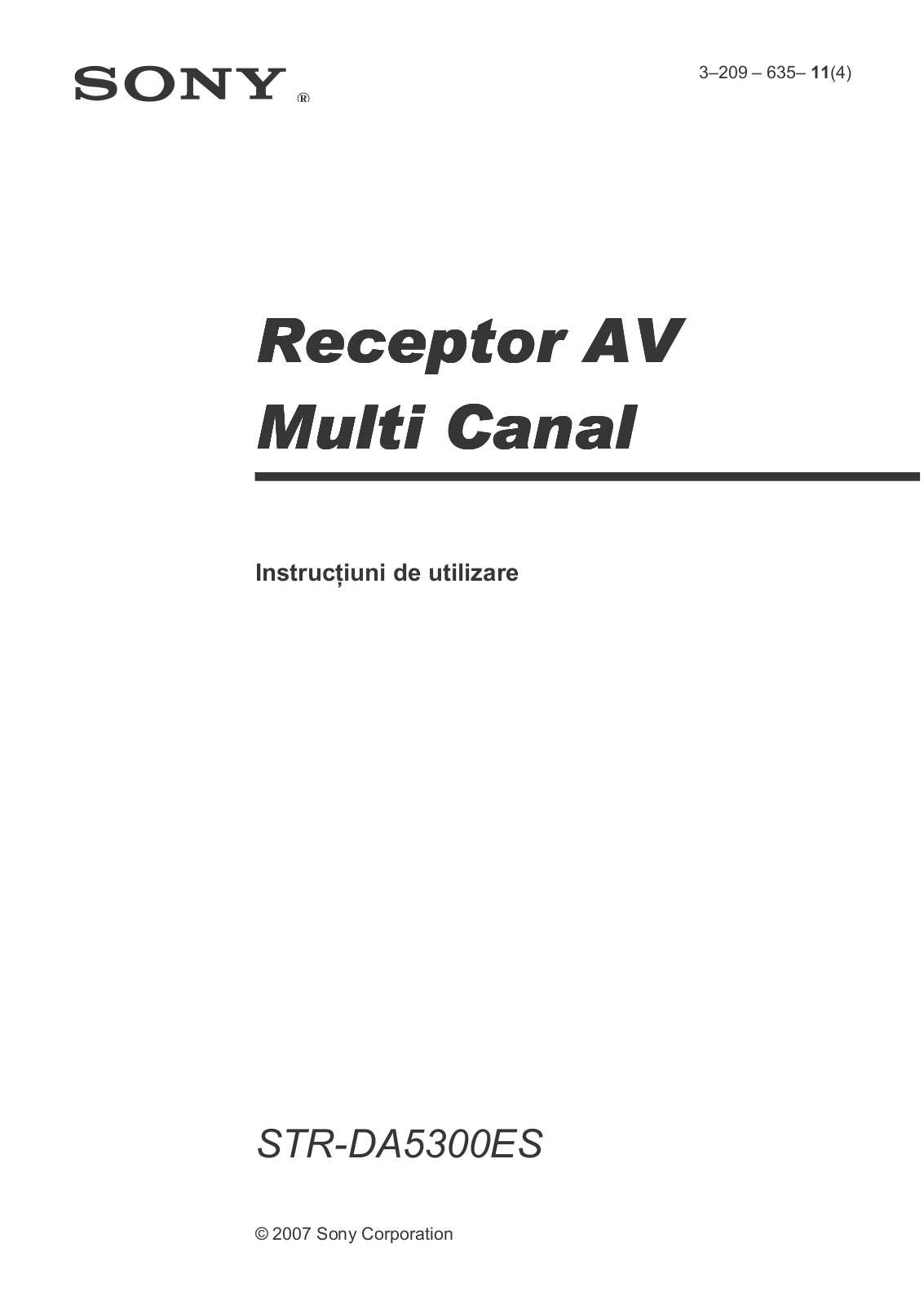 Sony STR-DA5300ES User Manual