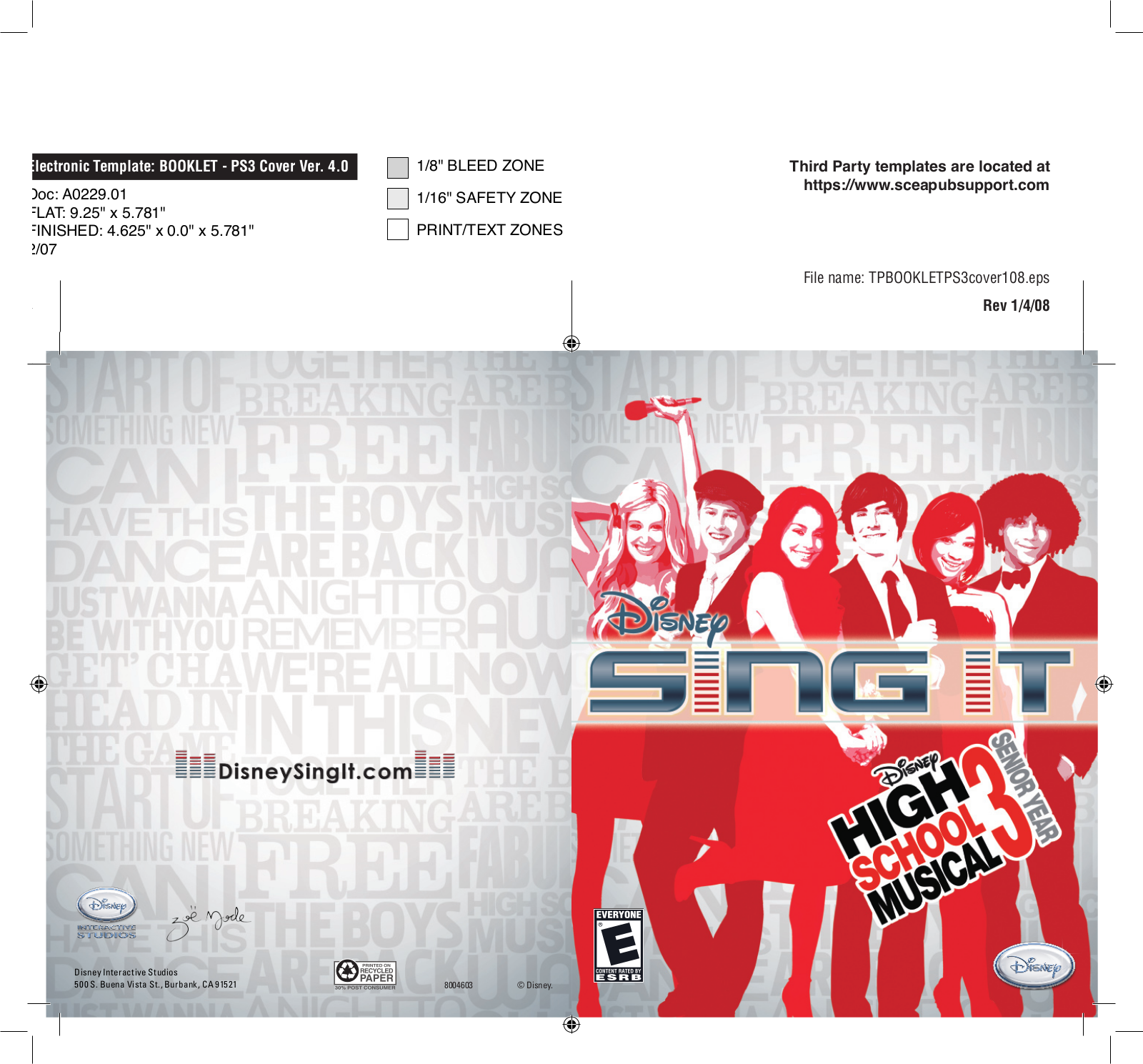 Disney Interactive Studios High School Musical 3 User Manual