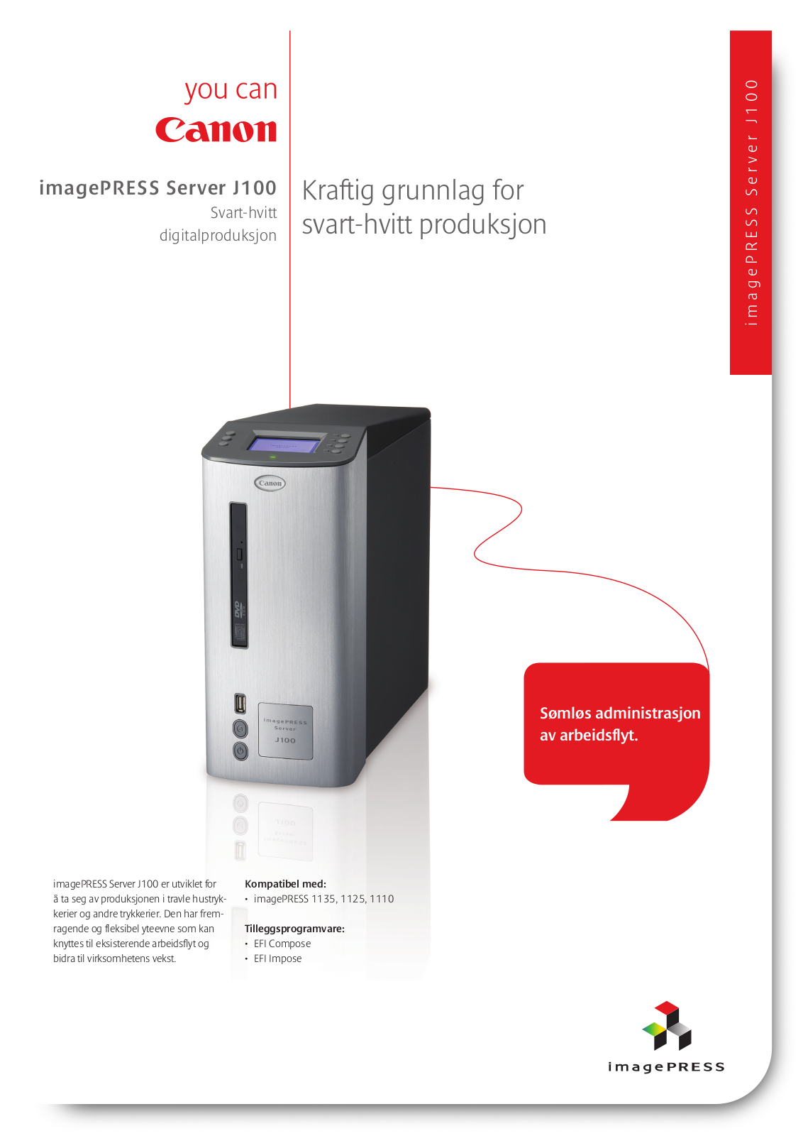 Canon imagePRESS Server J100 BROCHURE