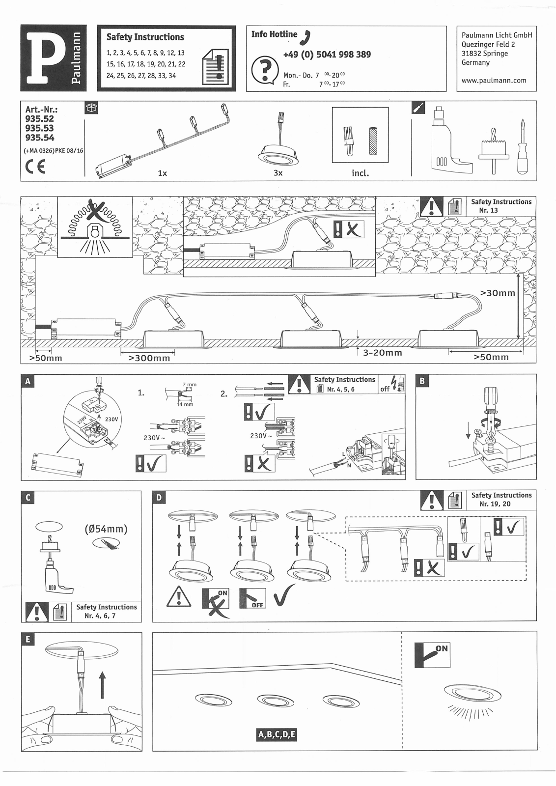 Paulmann 935.52 User Manual - ManualMachine.com