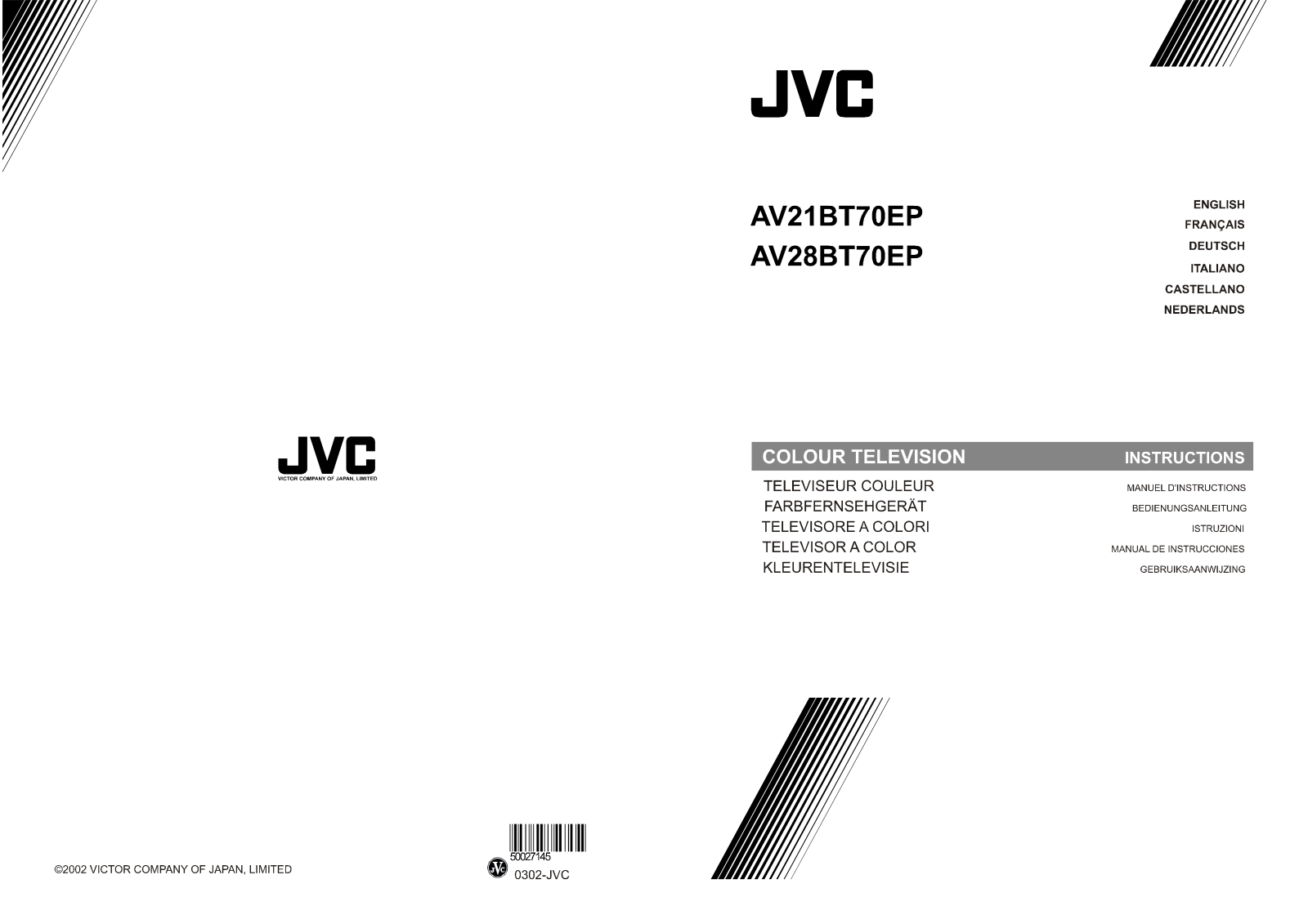 JVC AV21BT70EP, AV28BT70EP User Manual