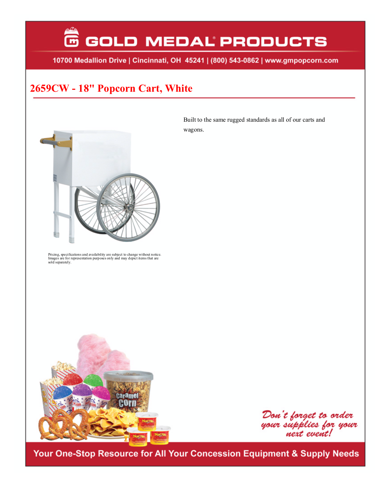 Gold Medal 2659CW User Manual