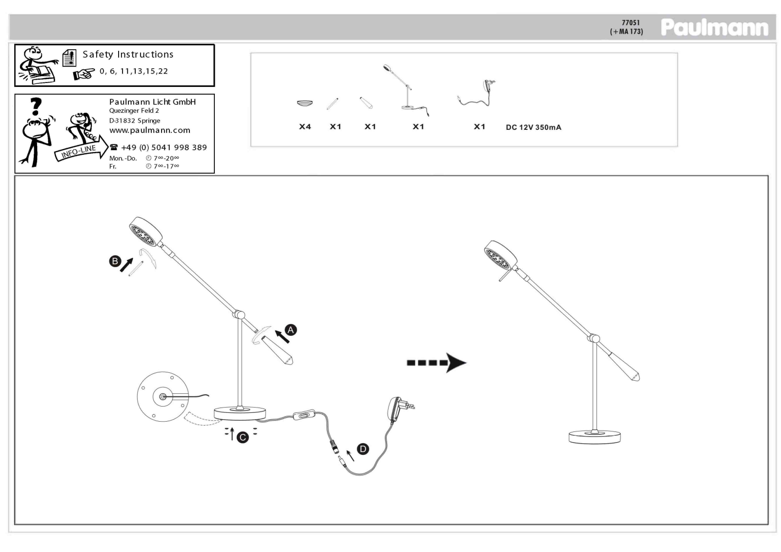 Paulmann 77051 Safety instructions - ManualMachine.com