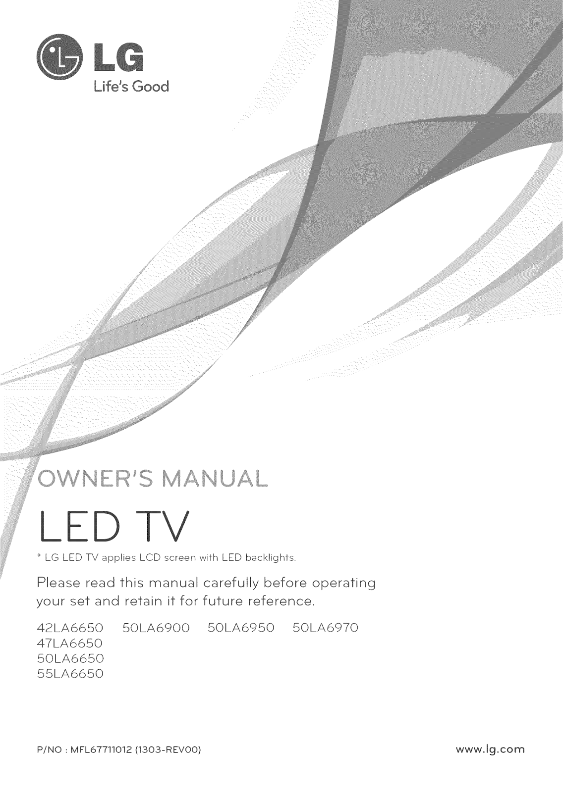 LG 50LA6900UEBUSDLJR Owner’s Manual