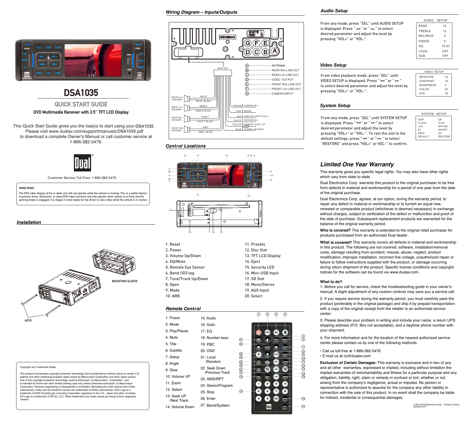 Dual DSA1035 User Manual