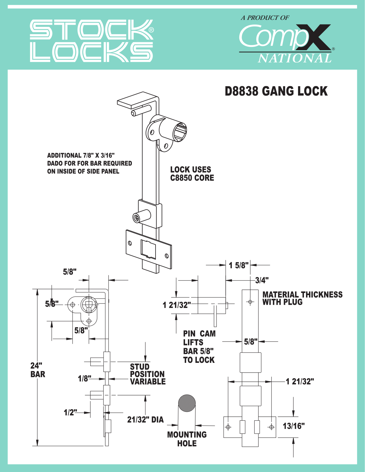 Compx D8838 drawing