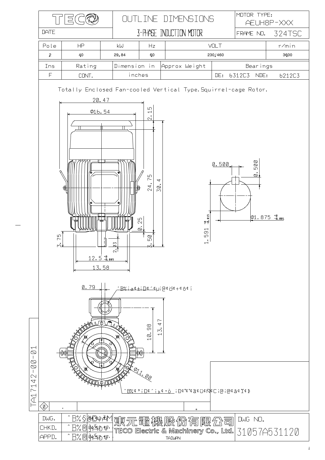 Teco NPV0402C Reference Drawing