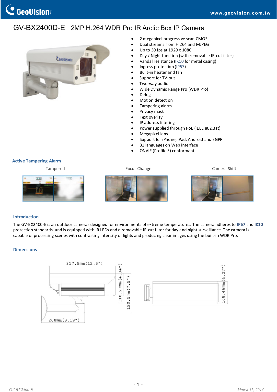 GeoVision BX2400D-E User Manual