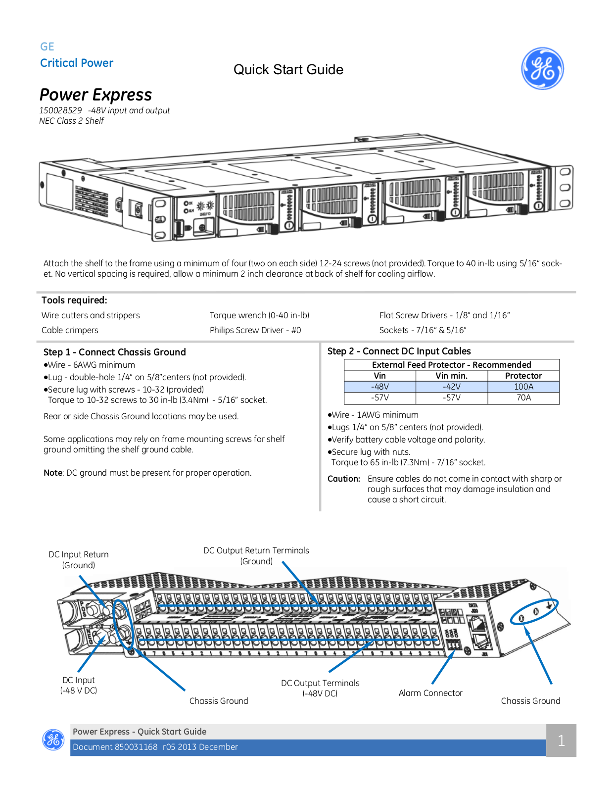 GE Industrial Solutions Power Express Class 2 User Manual