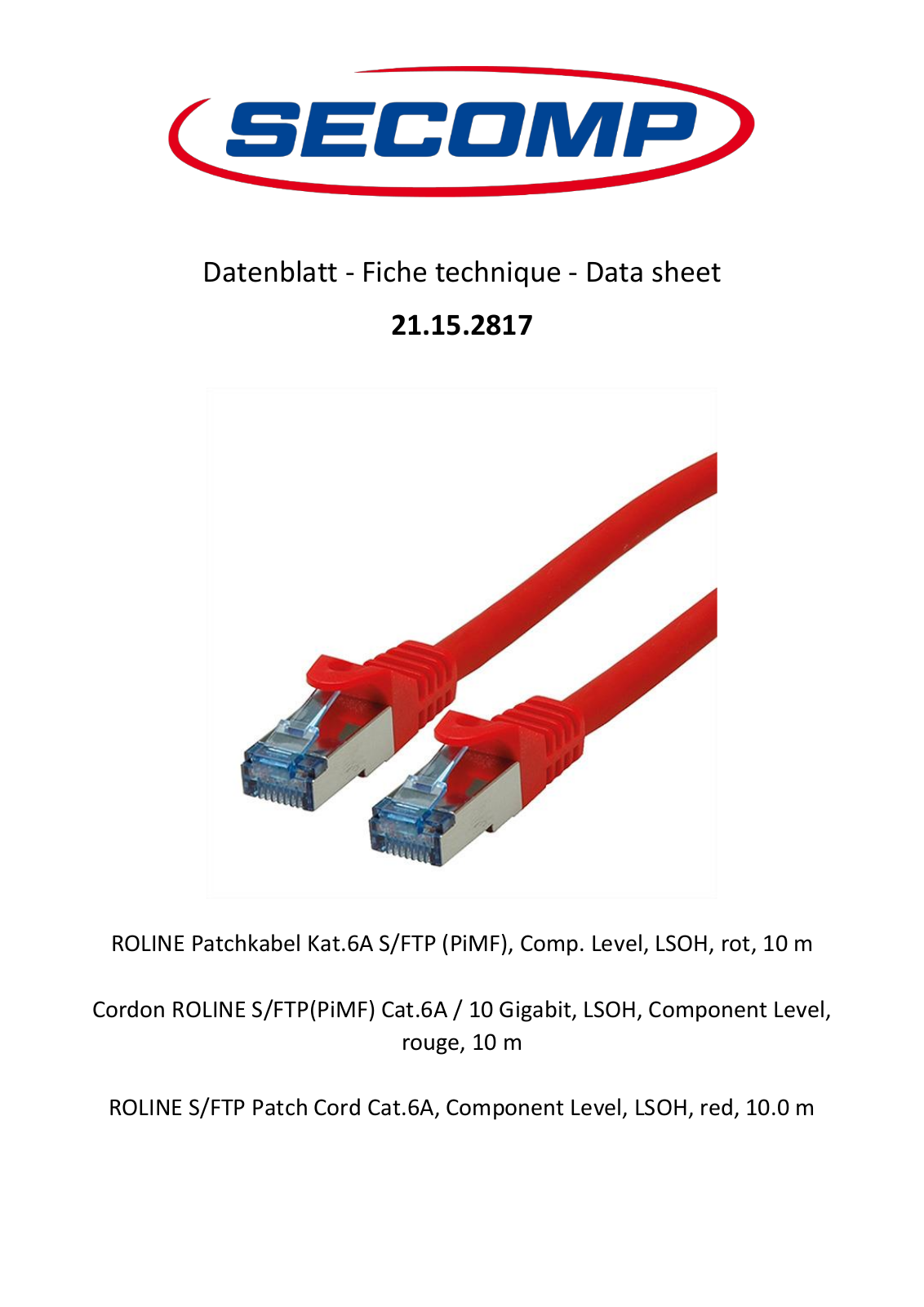 Roline 21.15.2817 User Manual