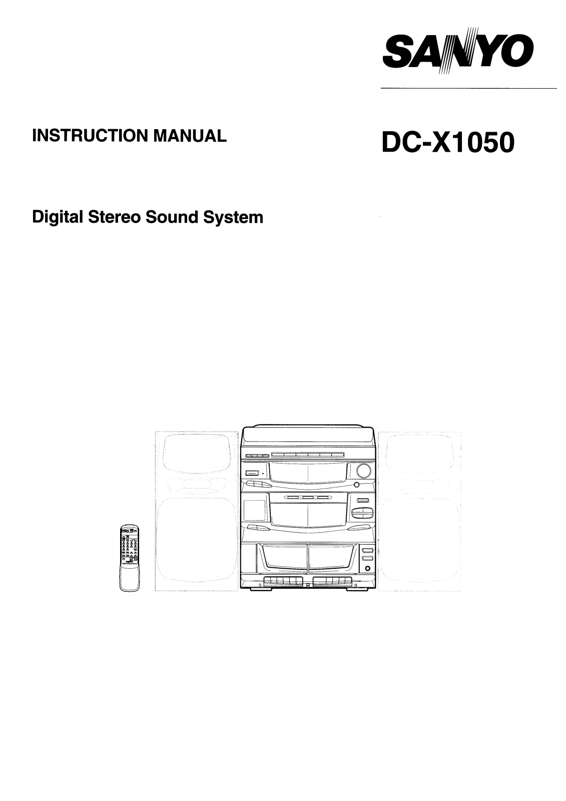Sanyo DC-X1050 Instruction Manual