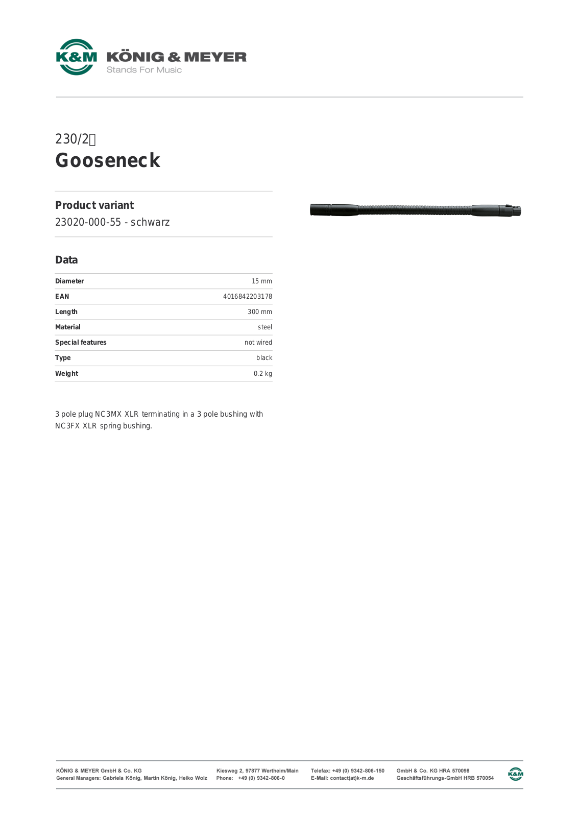 K&M 230/2 Data Sheet